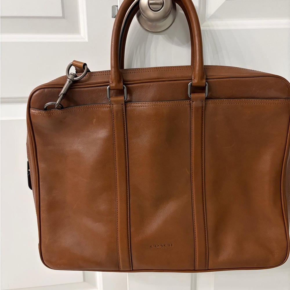 Coach Tan Leather Men's satchel briefcase